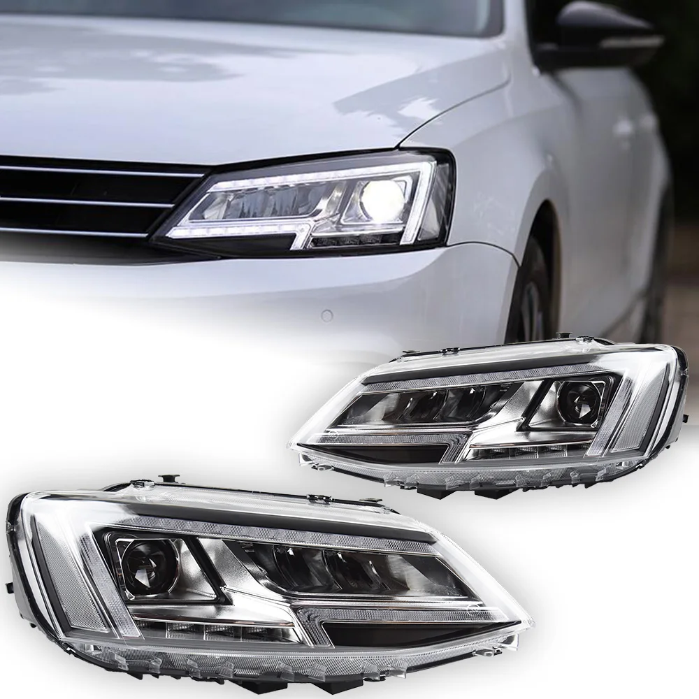 Car Lights For VW Jetta MK6 Headlight Projector Lens Dynamic Signal Head Lamp Animation LED Headlights Drl Automotive Accessory