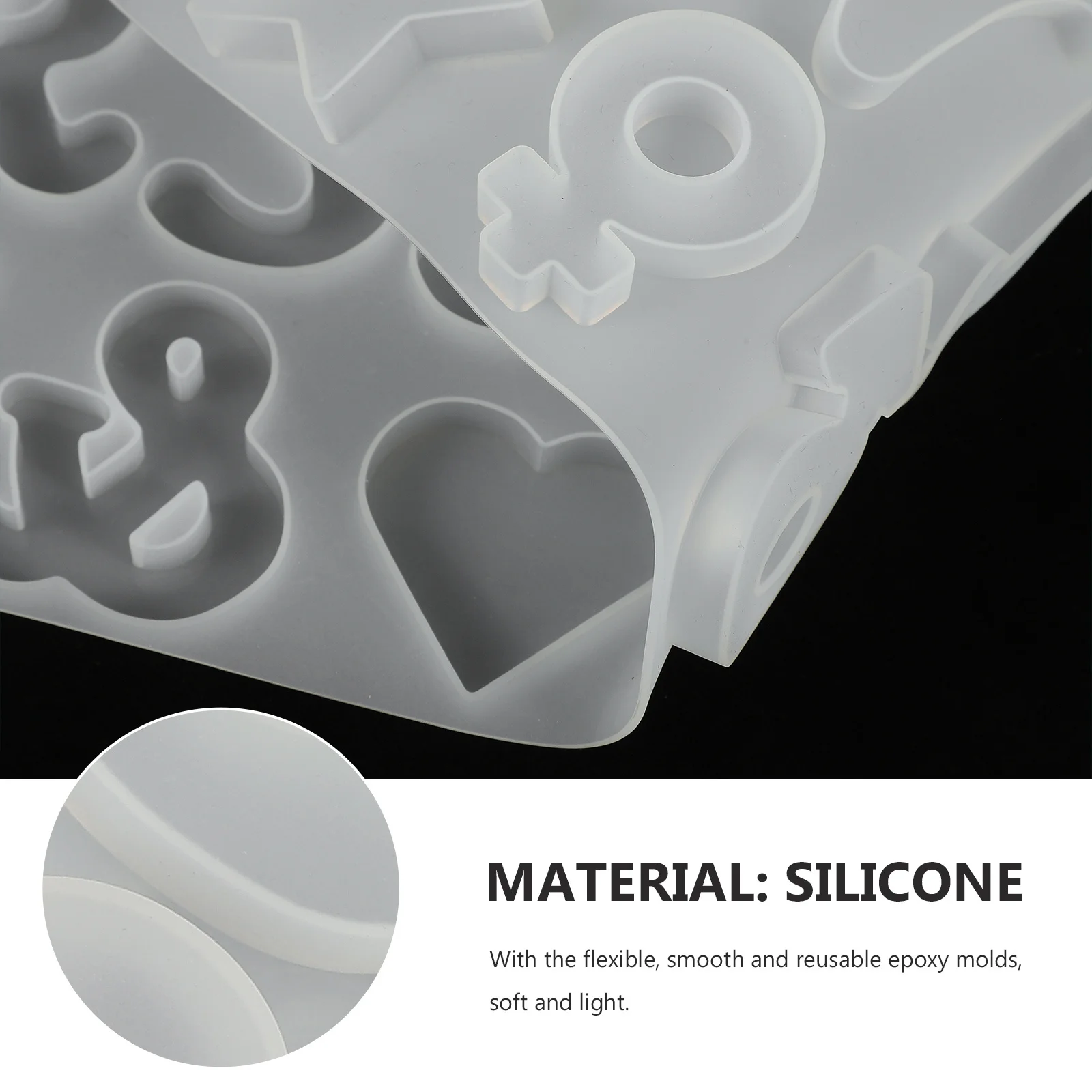 

Silicone Letter Molds Alphabet Pendant Keychain DIY Accessory Craft Making Kit Flexible Smooth Multipurpose Resin Molds