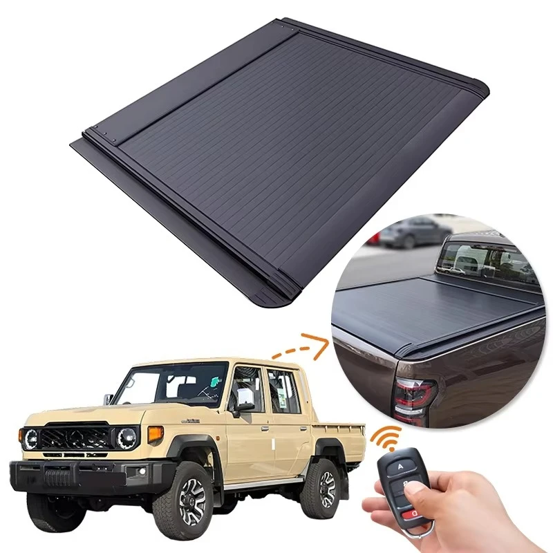 Wear-Resistant Anti-Theft Electric Roller Lid up Pick up Truck Aluminium Alloy Tonneau Cover for TOYOTA LAND CRUISER LC79 4 Door