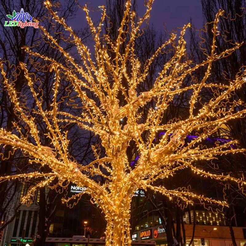 custom.3d tree with led snowflake for outdoor decoration