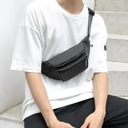 Sac à bandoulière léger pour jeune homme, tendance de la rue, simple initié, petit sac de poitrine, cyclisme, étanche, sac de taille pour homme, nouveau