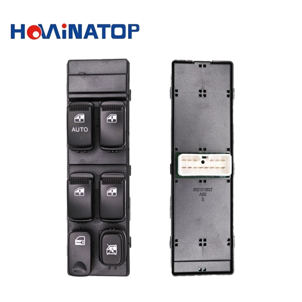 HOWINATOP 93570‑0S401 14Pin Power Window Master Switch Blue Backlight Single AUTO For Kia Spectra Cerato 04‑09 OEM Replacement