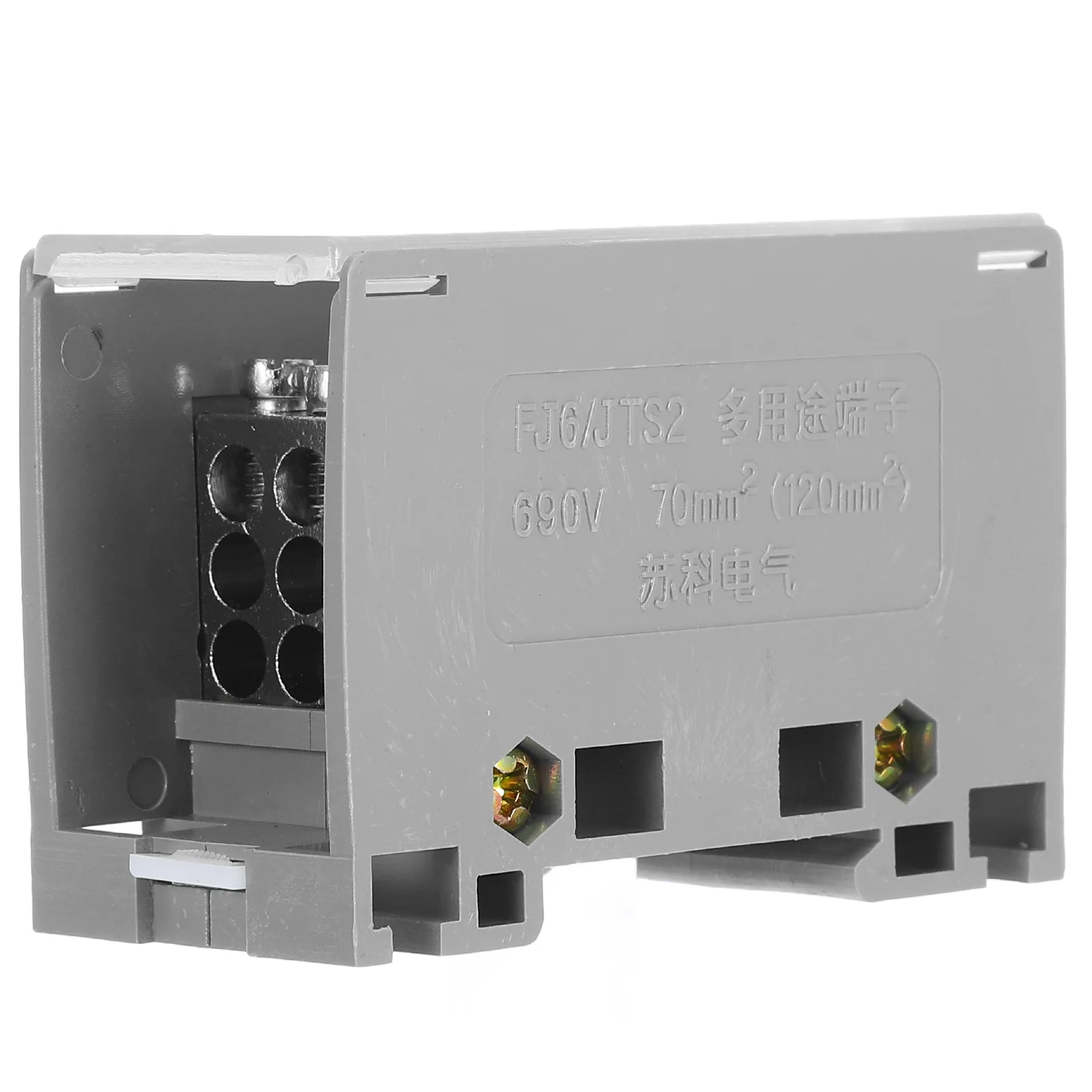

1 in 6 Out Din Rail Terminal Blocks Push in Wire Connectors Quick Mount Versatile Circuits Durable Reliable Safety Assurance