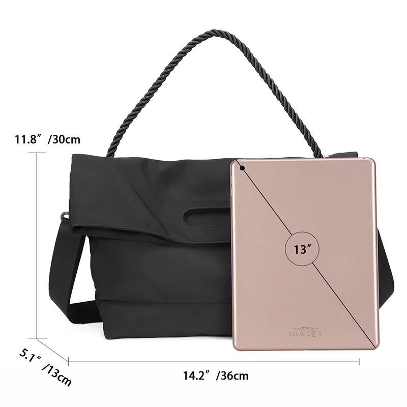 Nylon Fabric Crossbody Bag for Men and Lady New Commuting Large Capacity Sports and Fitness Bag Fashionable Popular Tote Handbag