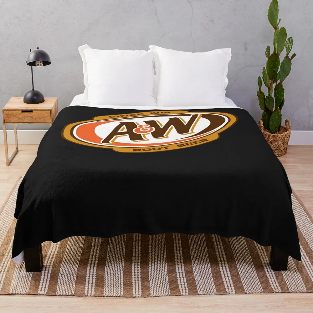 

A&W Root Beer logo Classic Throw Blanket Wrinkle Resistant Lightweight Blanket