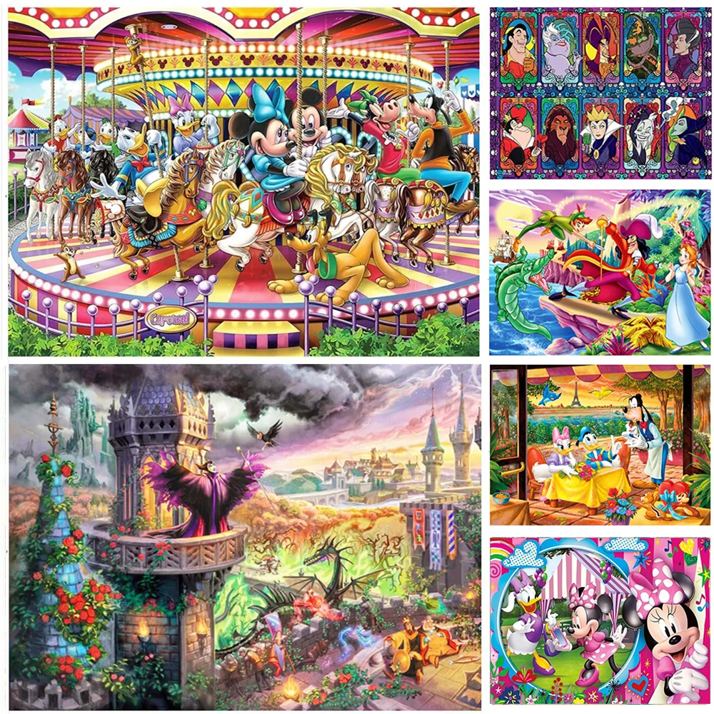 

Disney Mickey Villains Diamond Painting Cartoon Full Drill Picture Mosaic Kit Crystal Rhinestones Crafts Decor Gift EE3449