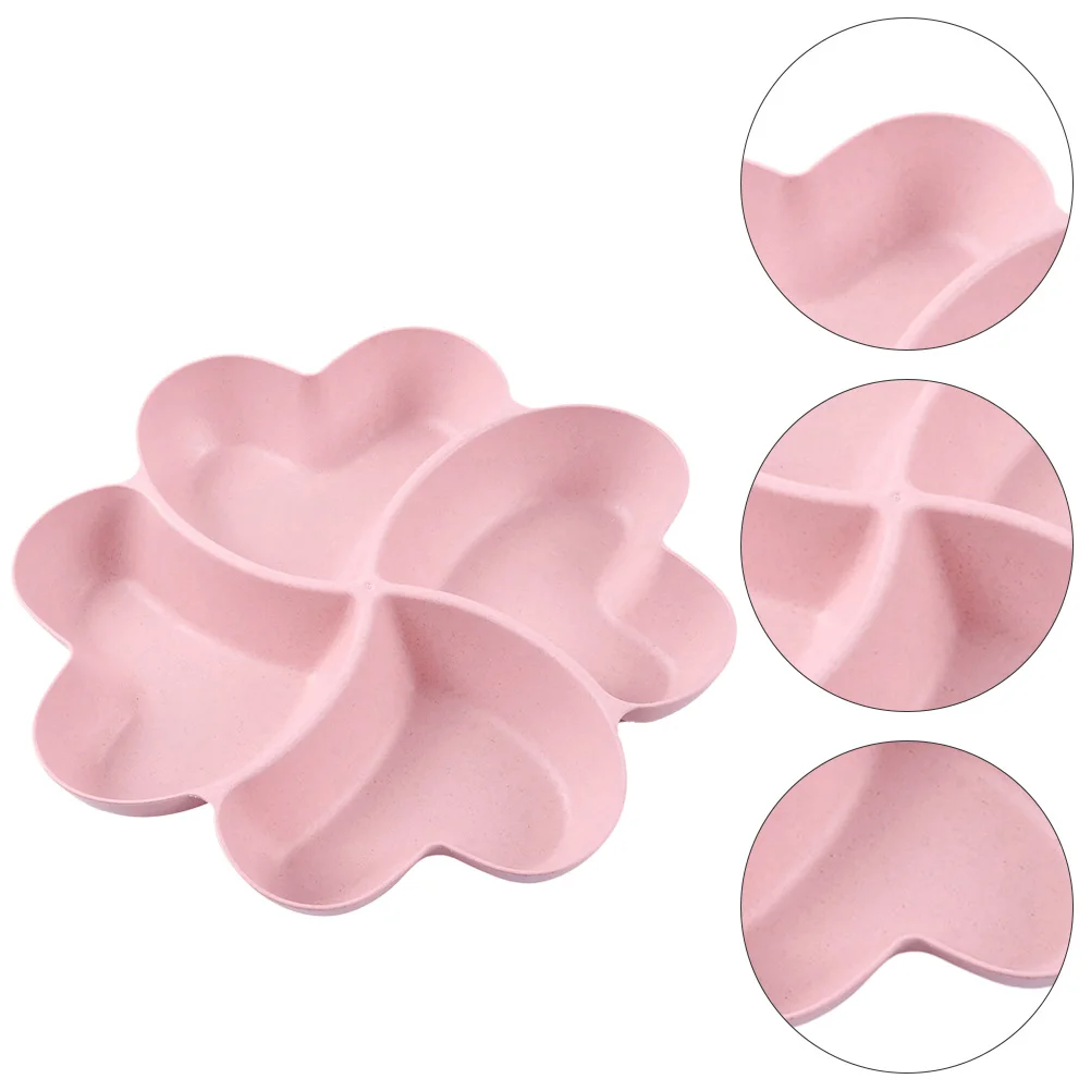 

1pc Fruit Platter Plate Multi Grid Snack Serving Tray Household Storage Dessert Plate For Fruits Snacks Dried Foods Desktop