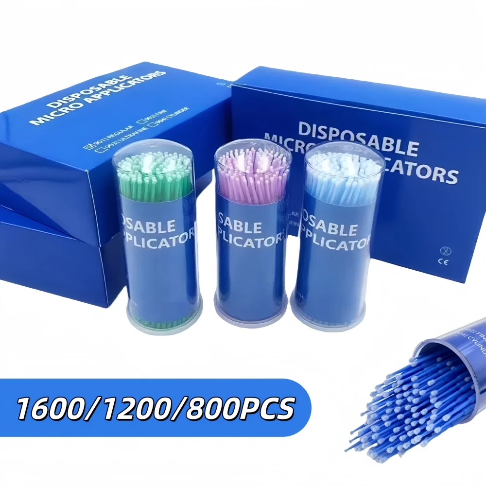 1600/1200/800Pcs Dental Disposable Micro Brushes Applicators Micro Brush Teeth Oral Dentist Materials Odontologia Clean Tools