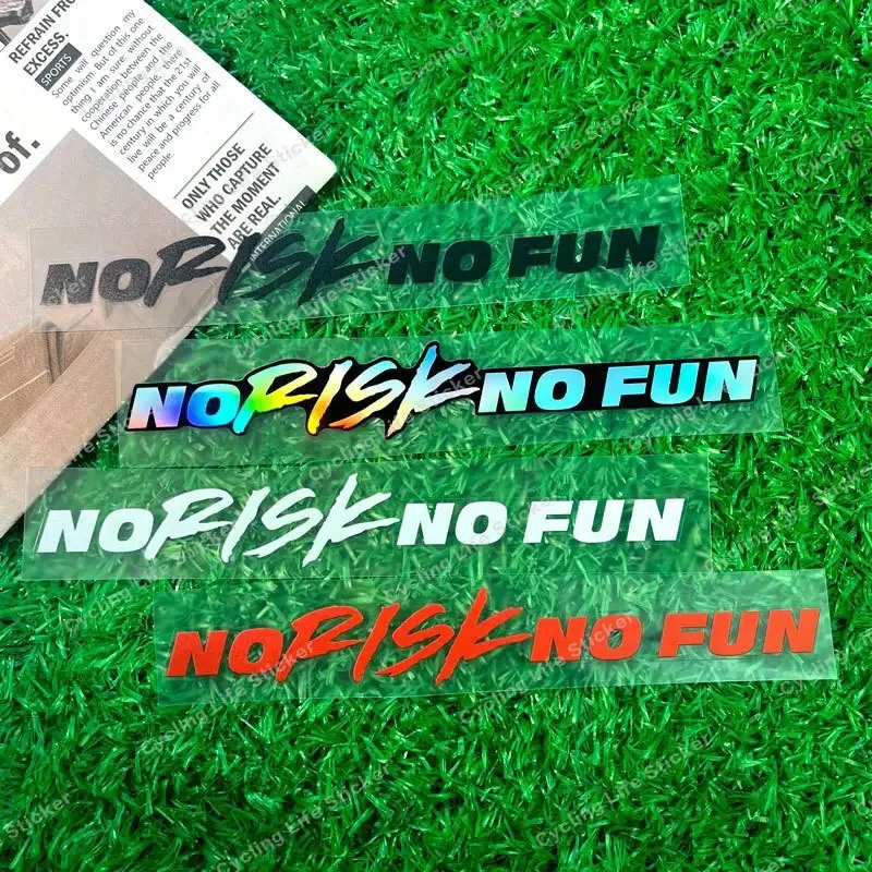 

Виниловая наклейка "1PC No Risk No Fun" (1 шт.) | Яркая черно-бело-красная наклейка | Водонепроницаемые чехлы для автомобилей, мотоциклов, велосипедов, шлемов