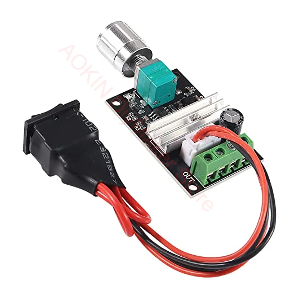 6V 12V 24V 28V 3A 80W DC Motor Speed Controller PWM Speed Adjustable Reversible Switch DC Motor Driver Reversing