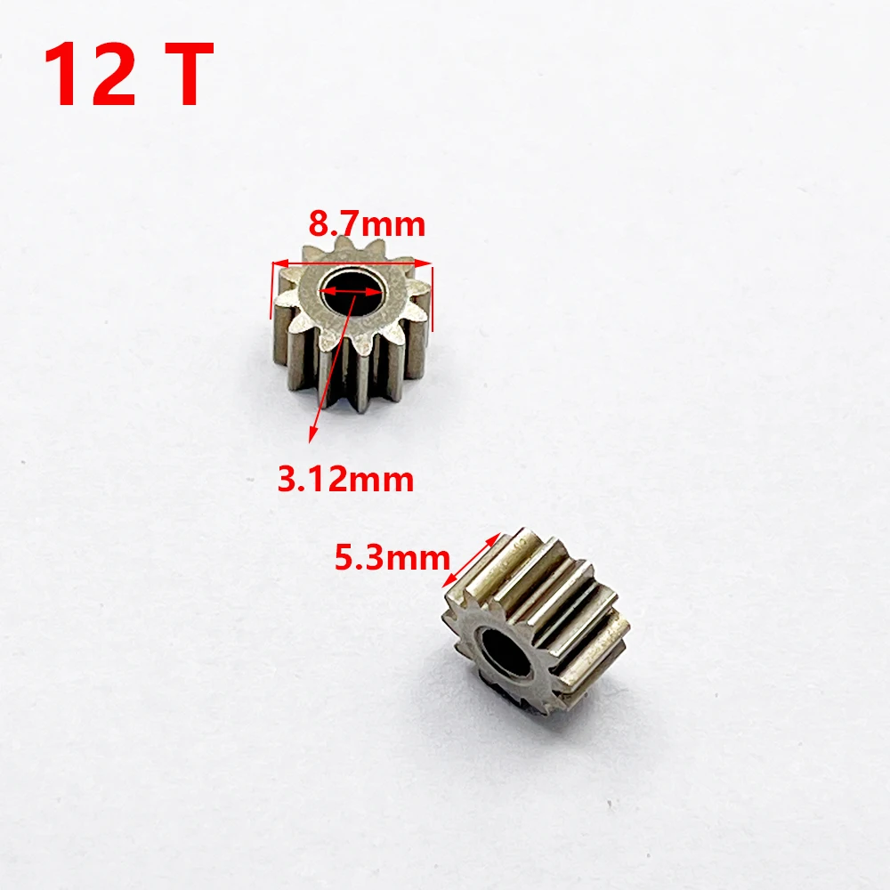 9T /12T Metal Gear Teeth Replaceable Motor Gear For RS550 10.8V / 12V / 14.4V / 16.8V / 18V / 21V DC Motor