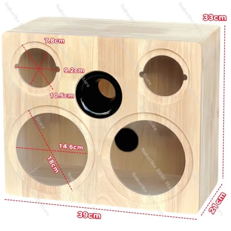 6.5 Inch 2 Way Speaker Empty Cabinet Labyrinth Bookshelf Speaker Box Solid Wood DIY Audio Enclosure For Home Speaker view 4
