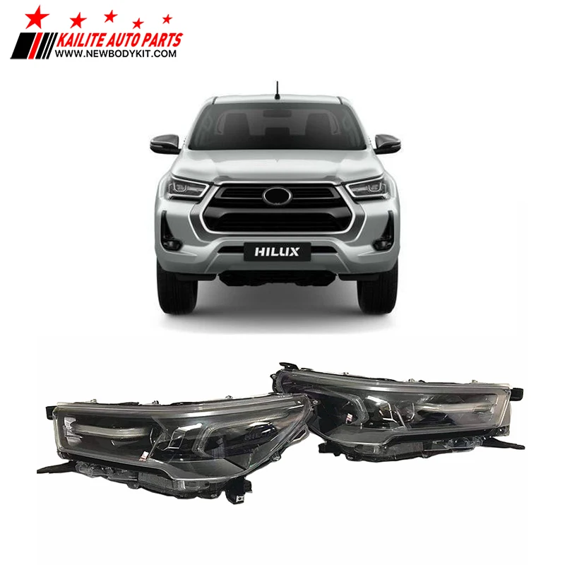 KLT New design Car Led Head Lamp HeadLight for 2021 Hilux Revo Rocco