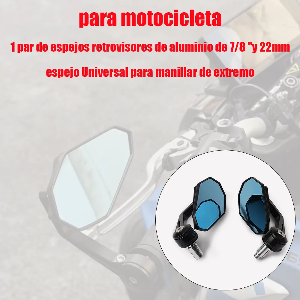 

7/8"Motorcycle Bar End Rearview Mirror Side Mirrors For Ducati Honda CB650R Kawasaki BMW CFTMOTO Suzuki SV650 GSXS750 Benelli