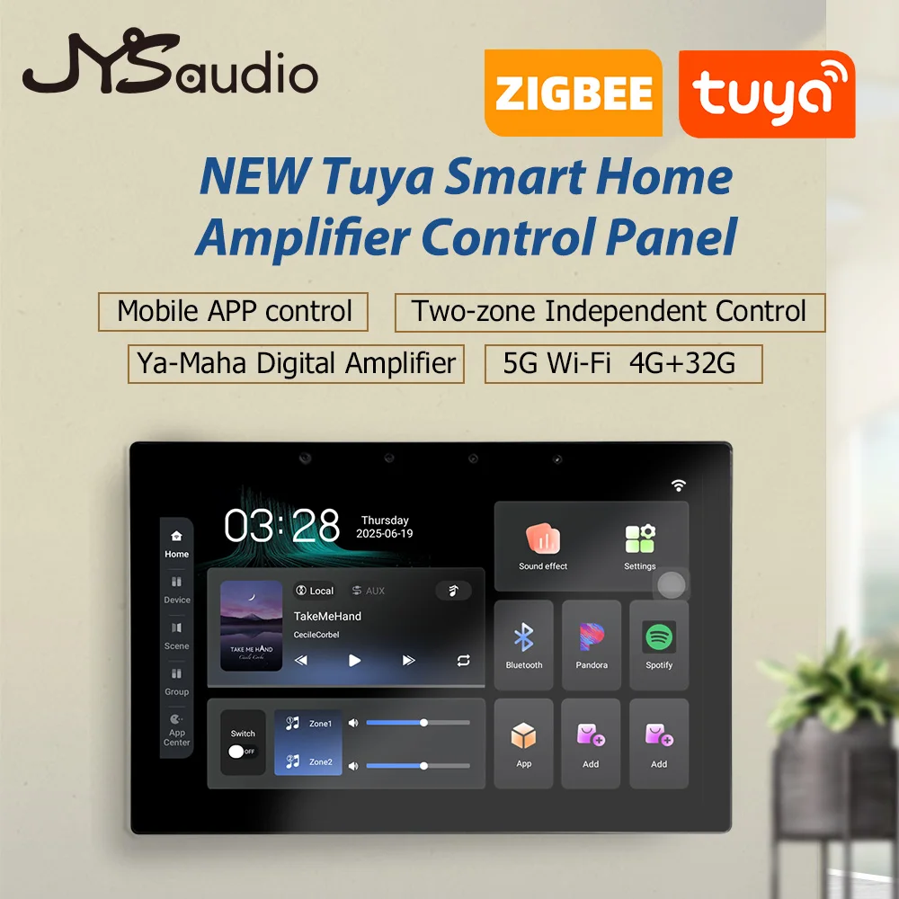 Novo painel de controle amplificador para casa inteligente tuya max 10.1 polegadas tela sensível ao toque bluetooth zigbee gateway compatível com intercomunicador de construção