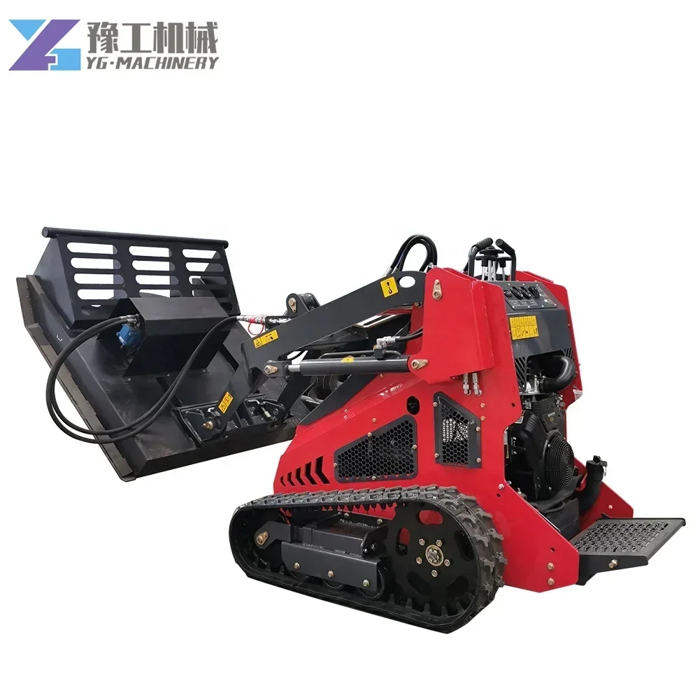 Trencher, tiller, sweeper, auger, hammer, fork,4+1 bucket ...accessory for mini skid steer loader 380 model