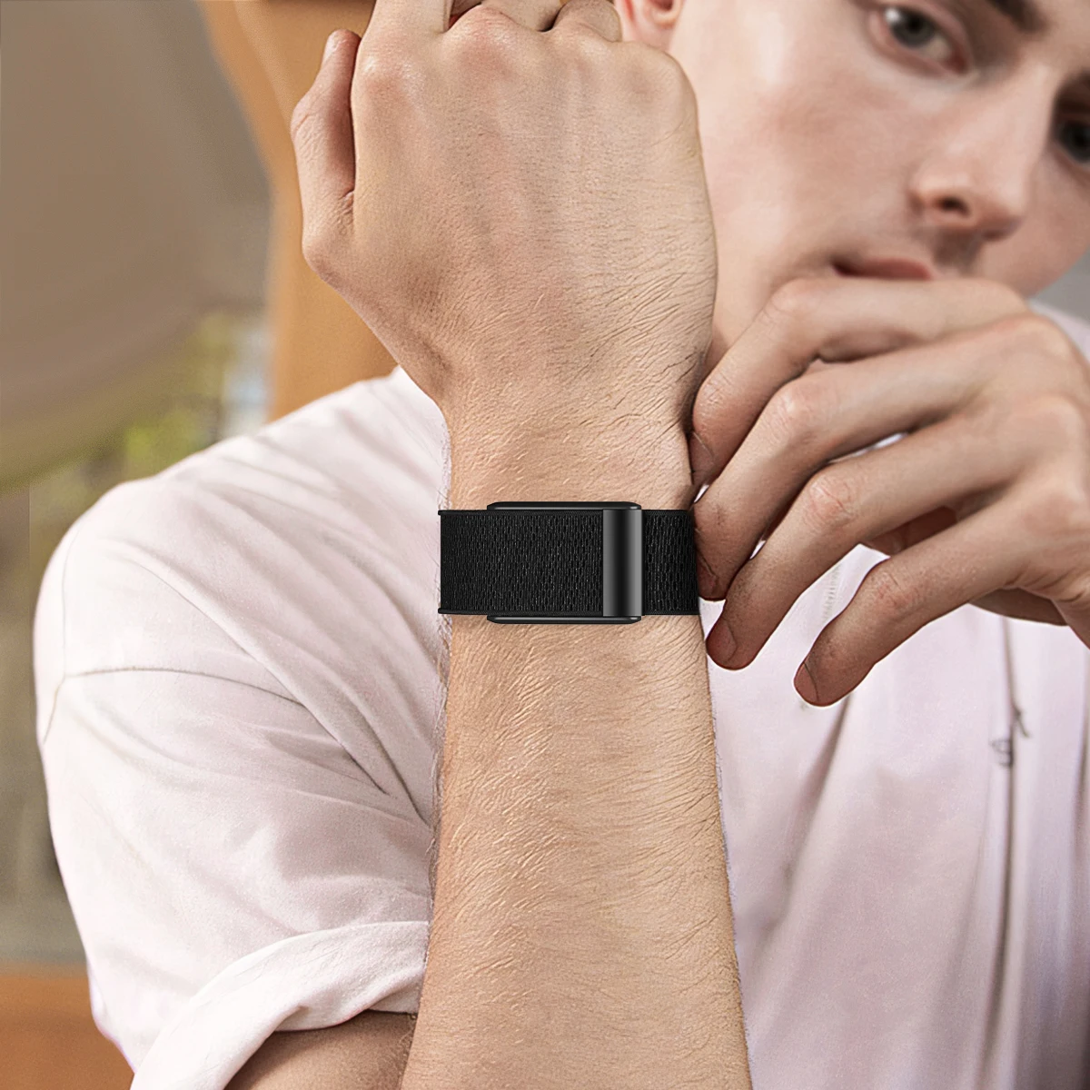 حزام نايلون (بدون إطار) لـ Whoop 5.0 4.0 3.0 Band Sport سوار ساعة قابل للتمدد حزام مرن كوريا لحزام Whoop5 5.0 4.0 3.0