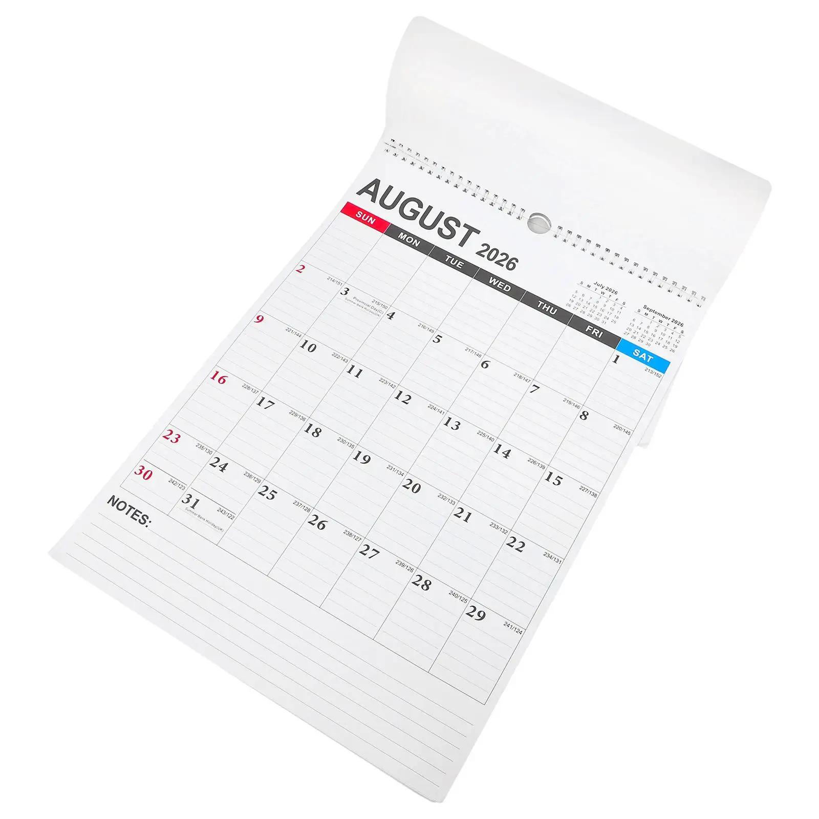 2026 تقويم الحائط 18 شهرًا مخطط شهري سلكي 2025 2026 مادة منزلية قوية خط كبير تصميم بسيط ديكور العطلات