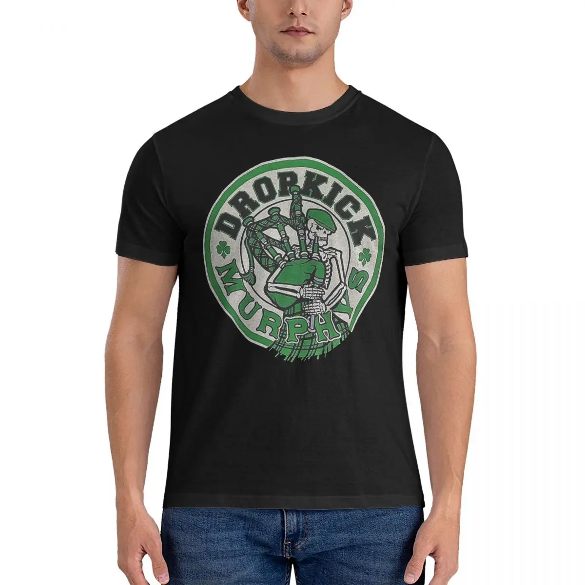 Band Rock T Shirts for Men Pure Cotton Casual T-Shirt O Neck Dropkick Murphys Tee Shirt Short Sleeve Clothes Classic