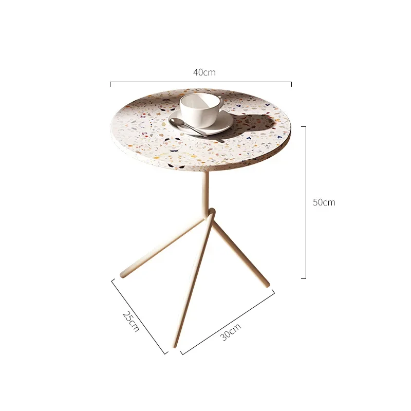زوايا جانبية، طاولة مستديرة صغيرة فاخرة خفيفة، طاولة جانبية للأريكة الشمالية، طاولة قهوة تيرازو
