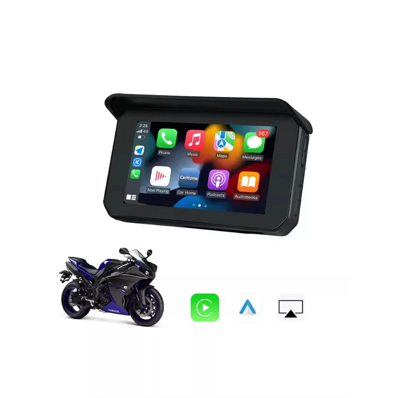 

5 Inch Portable GPS Navigation Motorcycle Waterproof Wireless Carplay Display Motorcycle Android Auto gps para moto