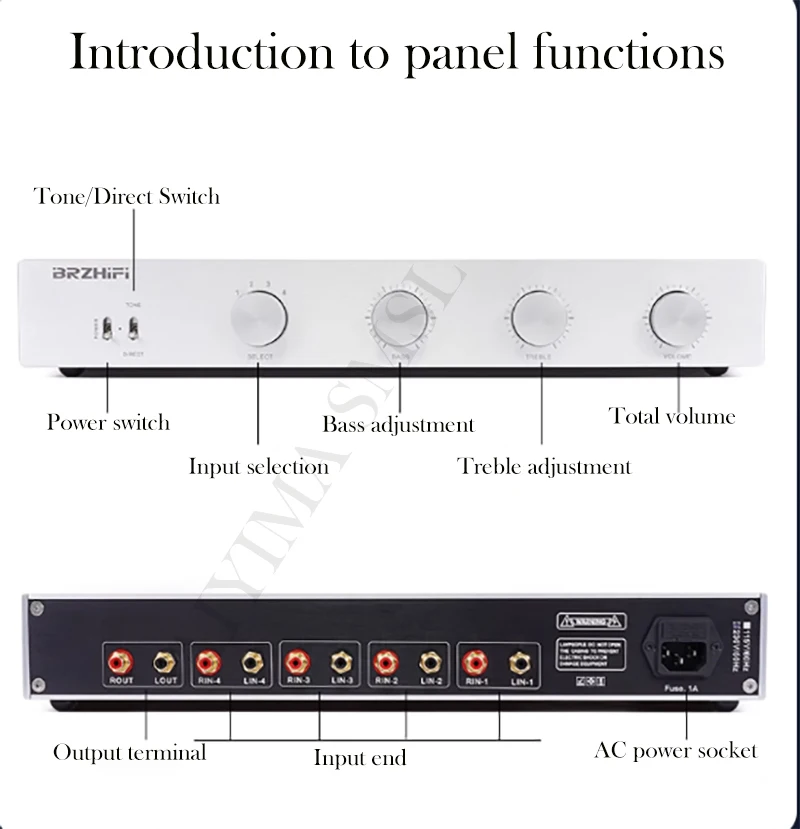 AIYIMA-SMSL Classe A Pré-amplificador, Referência SANSUI 711 Circuito, Tubo de Efeito de Campo, Pré-amplificador HiFi, Tom Estéreo, Áudio, PAP-711