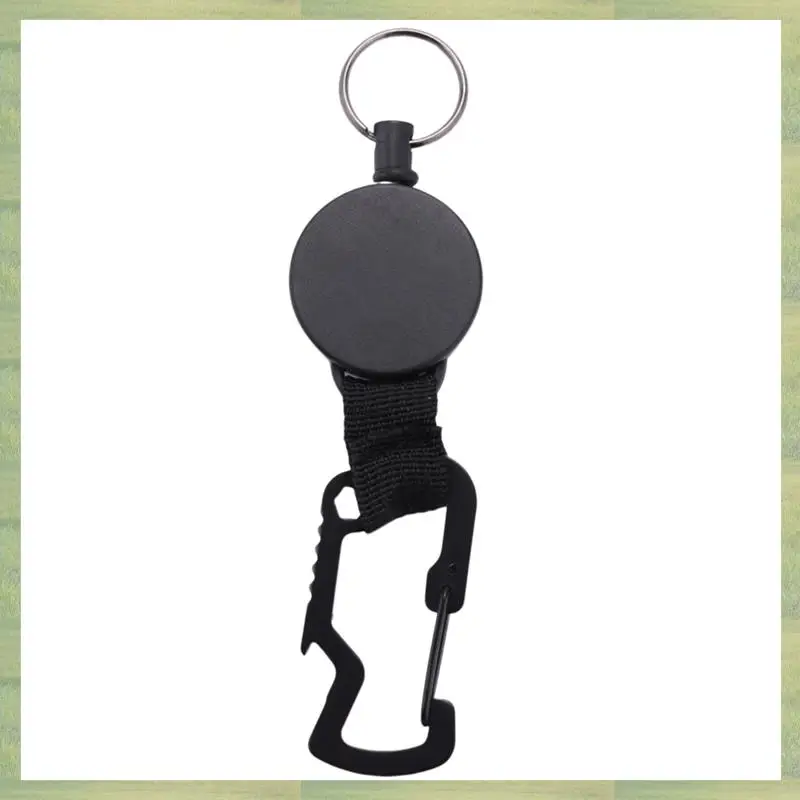 N15R-9 Pack Retractable Keychain - Heavy Duty Badge Holder Reel With Multitool Carabiner Clip,Key Ring With Steel Wire Cord