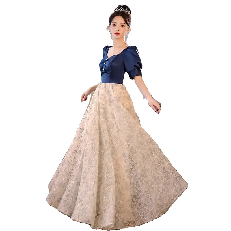 Abito da donna Nuovo spettacolo di pianoforte di alta qualità Cena di compleanno Incontro annuale Host Nicchia Autunno Abbigliamento di fascia alta