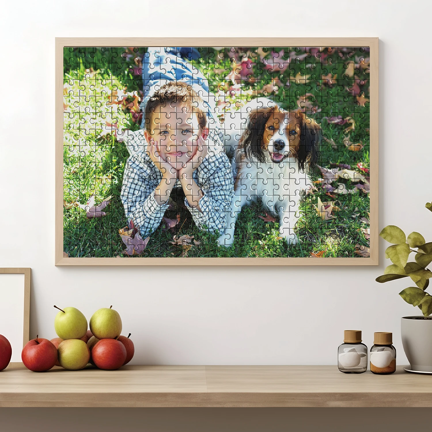 35/150/300/500/1000 elementów puzzle z własnym zdjęciem dla psa i dziecka, personalizowane puzzle DIY z portretem, puzzle antystresowe z własnym zdjęciem