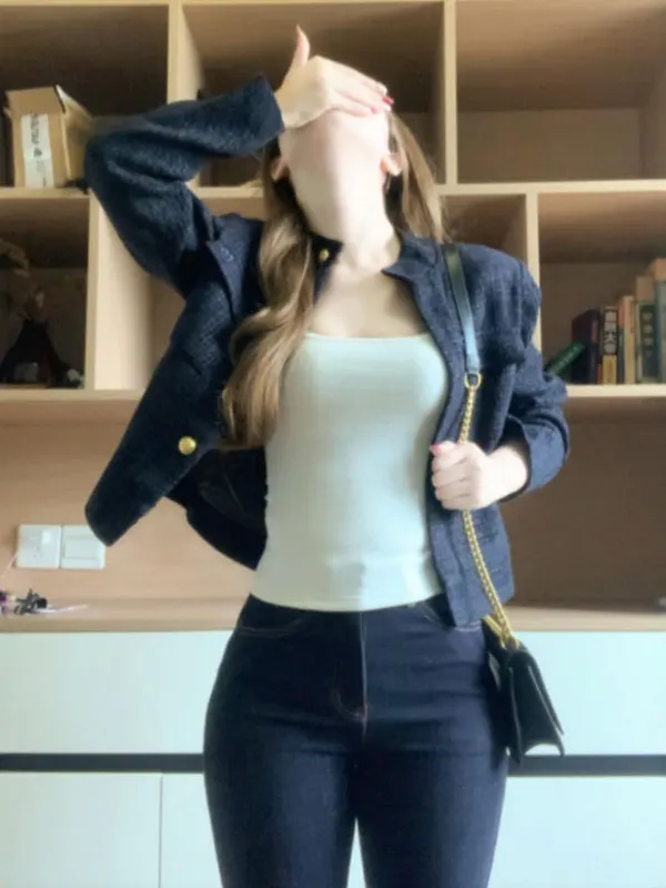 

Корейское короткое пальто для женщин: модное, уникальное, в стиле Little Fragrance, зимнее, привлекательное, стильное.