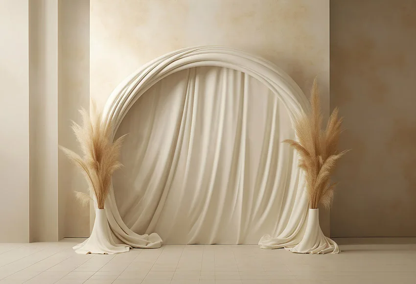 Mehofond Photography Background Vintage Boho Pampas Grass Backdrops Maternity Portrait Floral Arches Door Wedding Prop Photozone