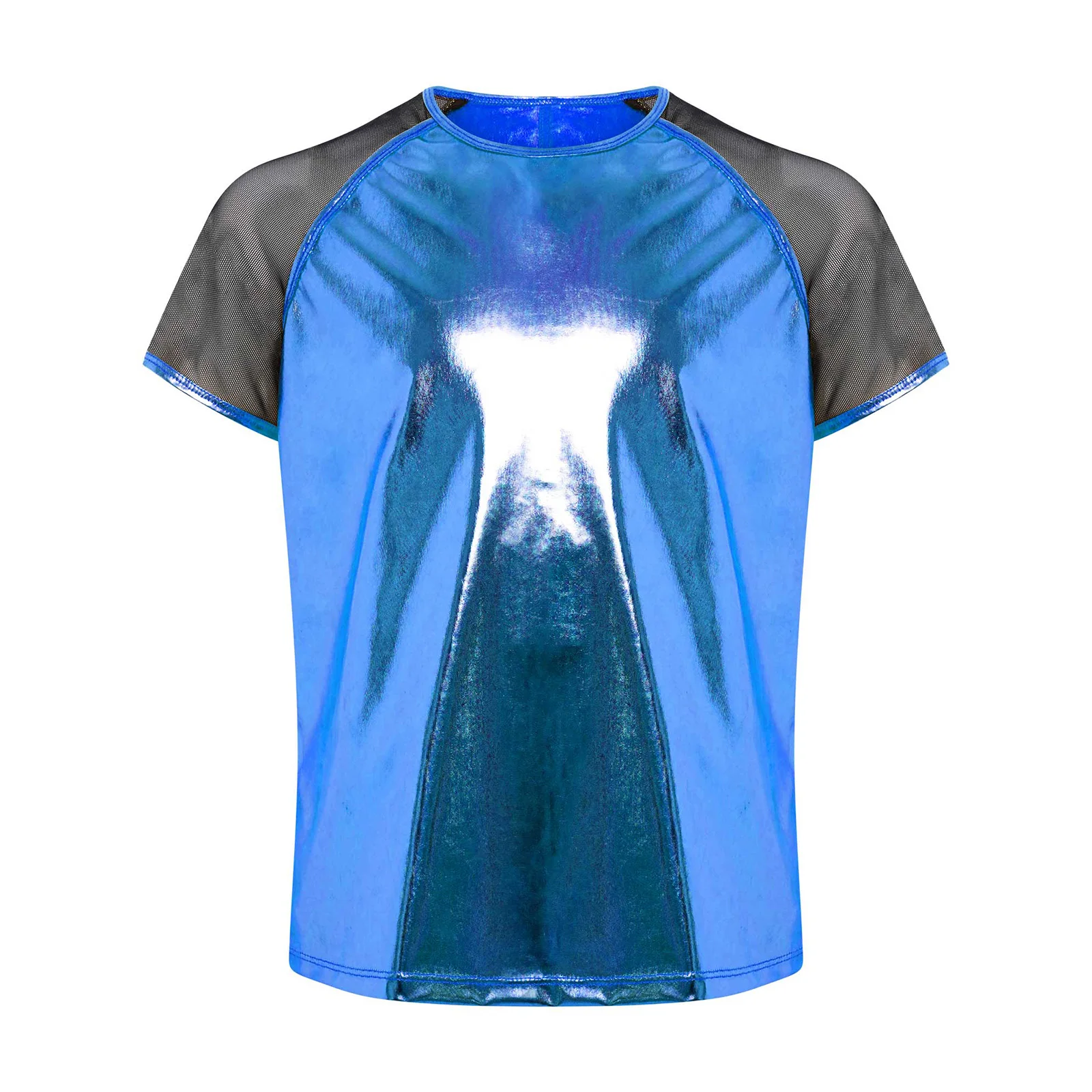 Детский костюм для джазового танца, музыкальный фестиваль, вечерние футболки для детей, девочек и мальчиков, металлическая одежда в стиле хип-хоп, футболки с короткими рукавами