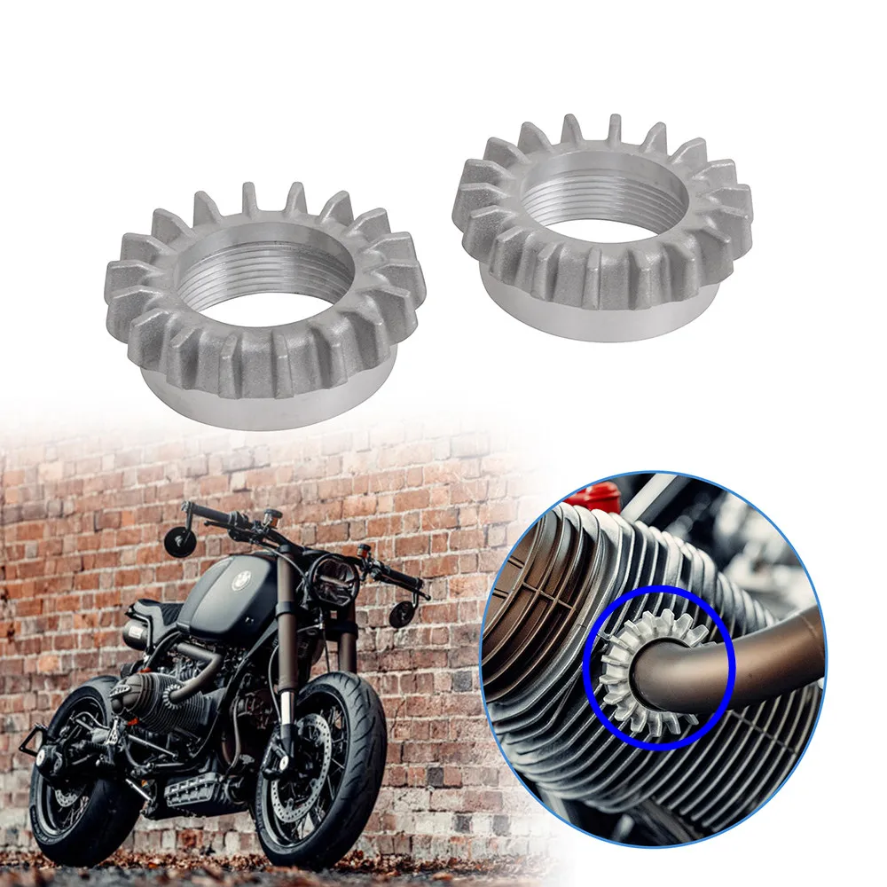 

For BMW R100 R90 R75 R60 R50 Motorbikes Muffler Screw Cap 42mm Cafe Racer Parts Exhaust Nut Covers Aluminium