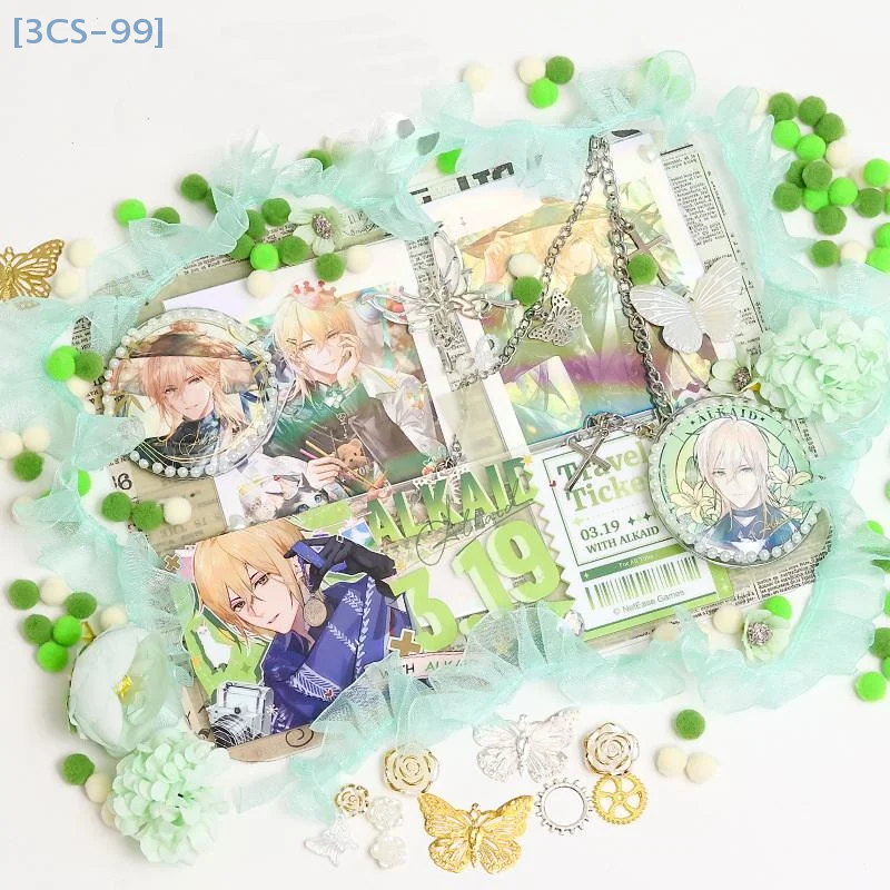 1 conjunto de acessórios de exposição em quadrinhos, estilo fantasia de desenho animado kawaii, bolsa de material itabag, bolsa de gravata, pacote de material diy