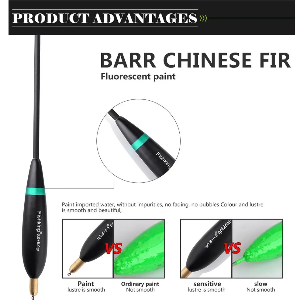 4pcs/lot Weight Tail Bobber Fishing Floats Paulownia Wood Fishing Floats 8g-10g 24cm-26cm Float Carp Fishing Tool