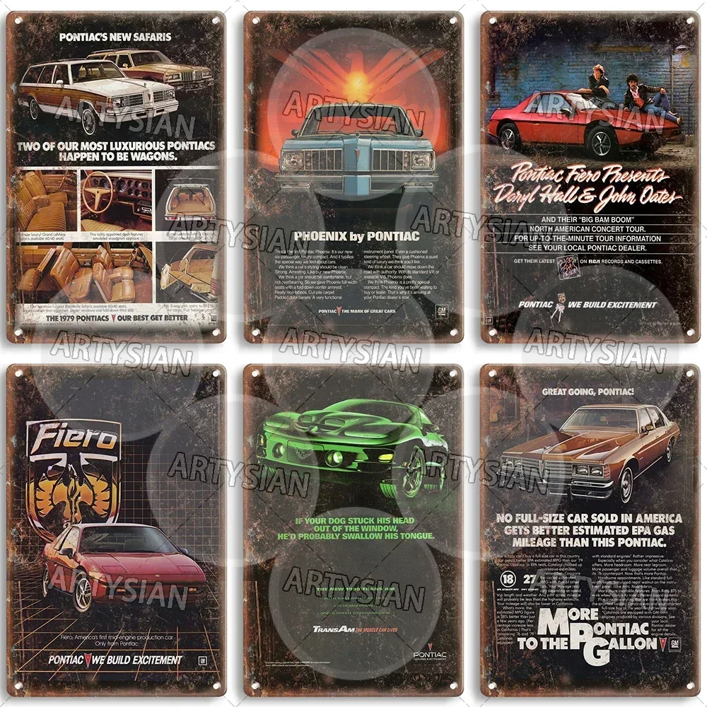 Automóvel Sinal de Metal, Carro, Caminhão, Van, Pickup, Ônibus, Placa, Pontiac, Grand Prix, GTO, Phoenix, Fiero, Catalina, Tempestade, Esquivar