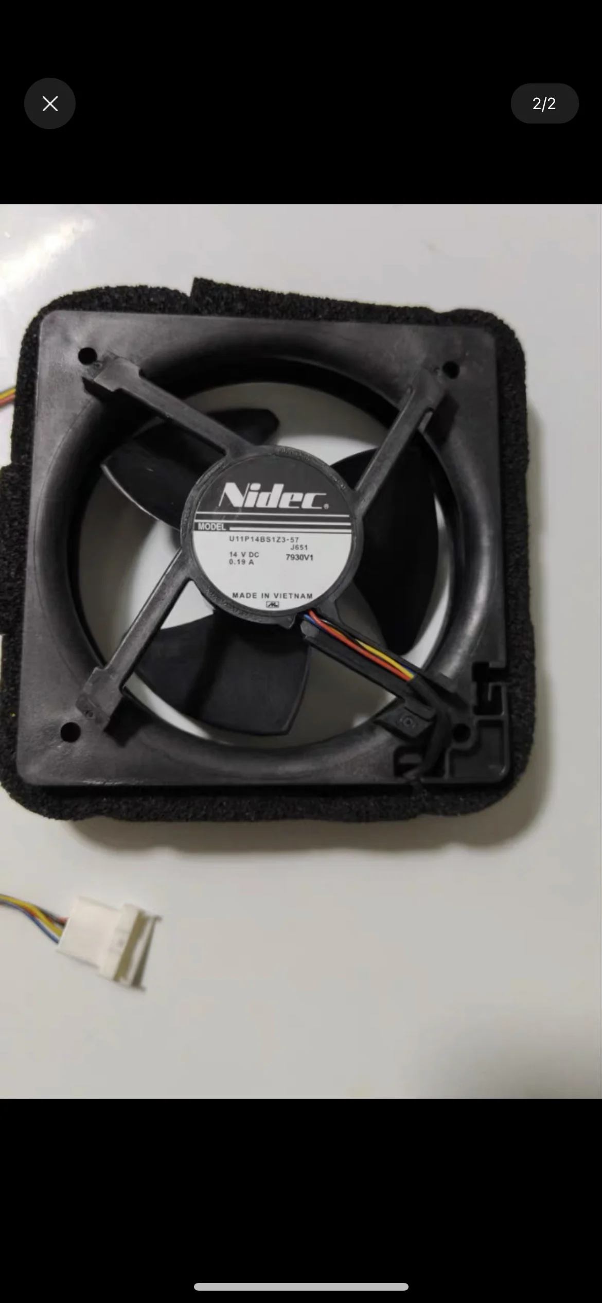 

Refrigerator fan U11P14BS1Z3-57 14V 0.19A