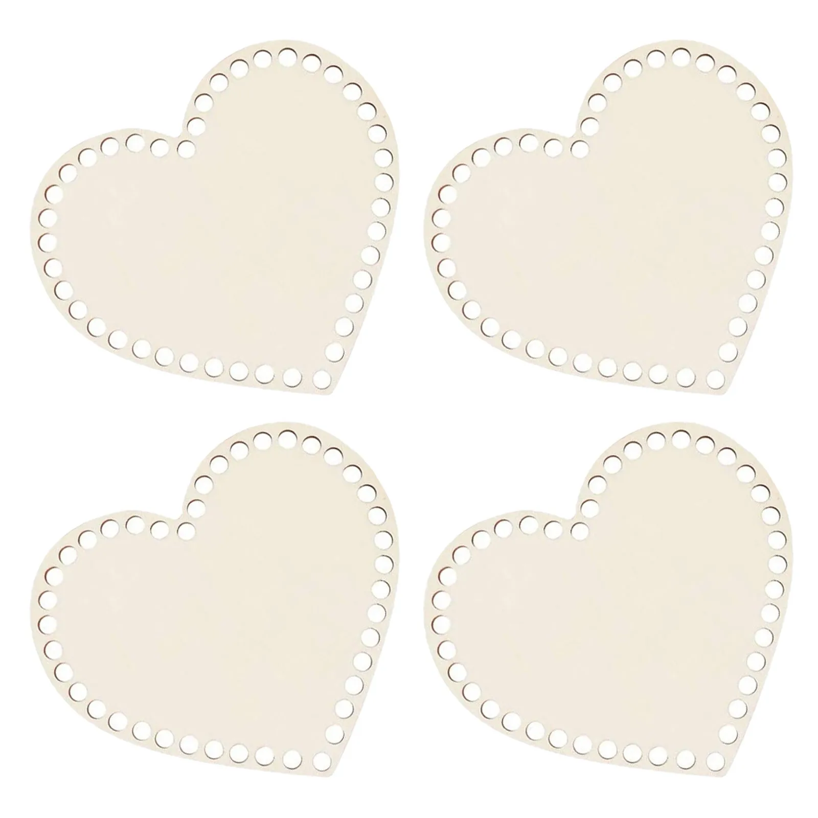 

4Pcs Heart-Shaped Wooden Bag Bottom Base DIY Material Sturdy Safe Fashion Gift Shaper Bottom Shaper Pad DIY Bag Material