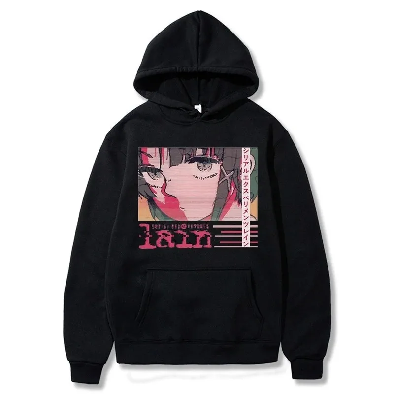 

Iwakura Anime Hoodie feminino, Manga Weeb Girl, Sci Fi, Hip Hop Streetwear, moletons unissex, Brilhante Lain, Vestuário Lain