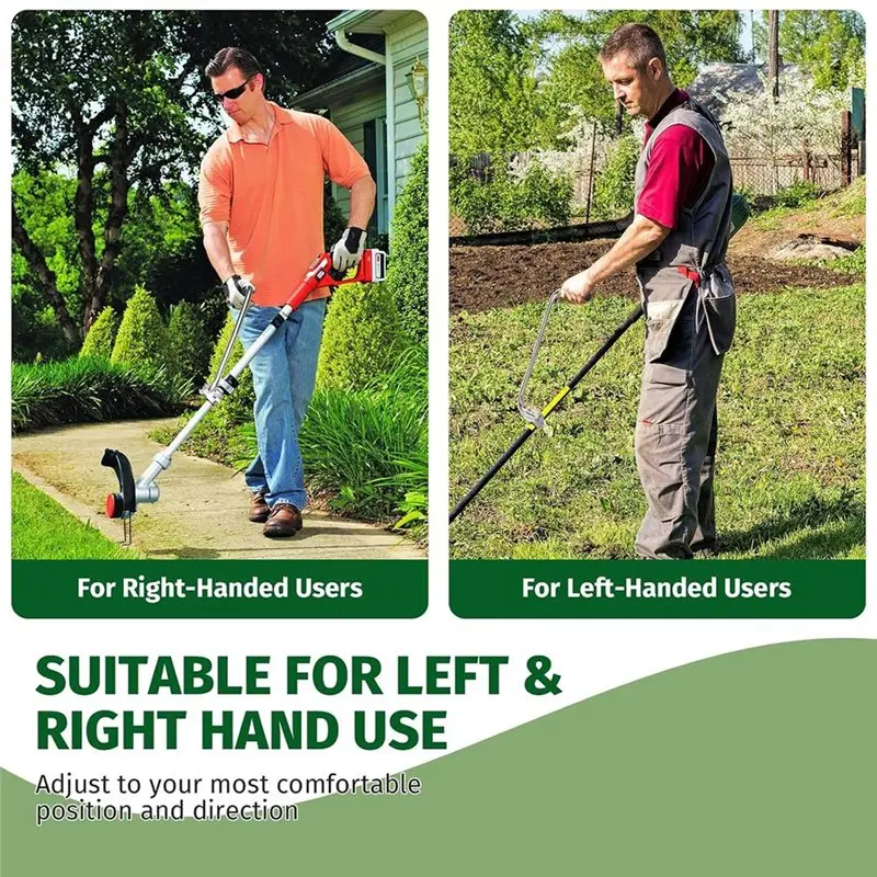 AB42-Ergonomic Weed Eater Handle With Adjustable Shoulder Harness, Universal Back Saver Grip Extension For String Trimmer
