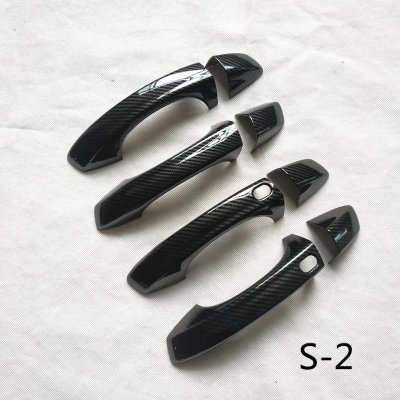 Door Handle Plastic Imitation Carbon Fiber Cover Trim for Skoda Superb 3 B8 mk3 3V Car Styling Stickers Accessories