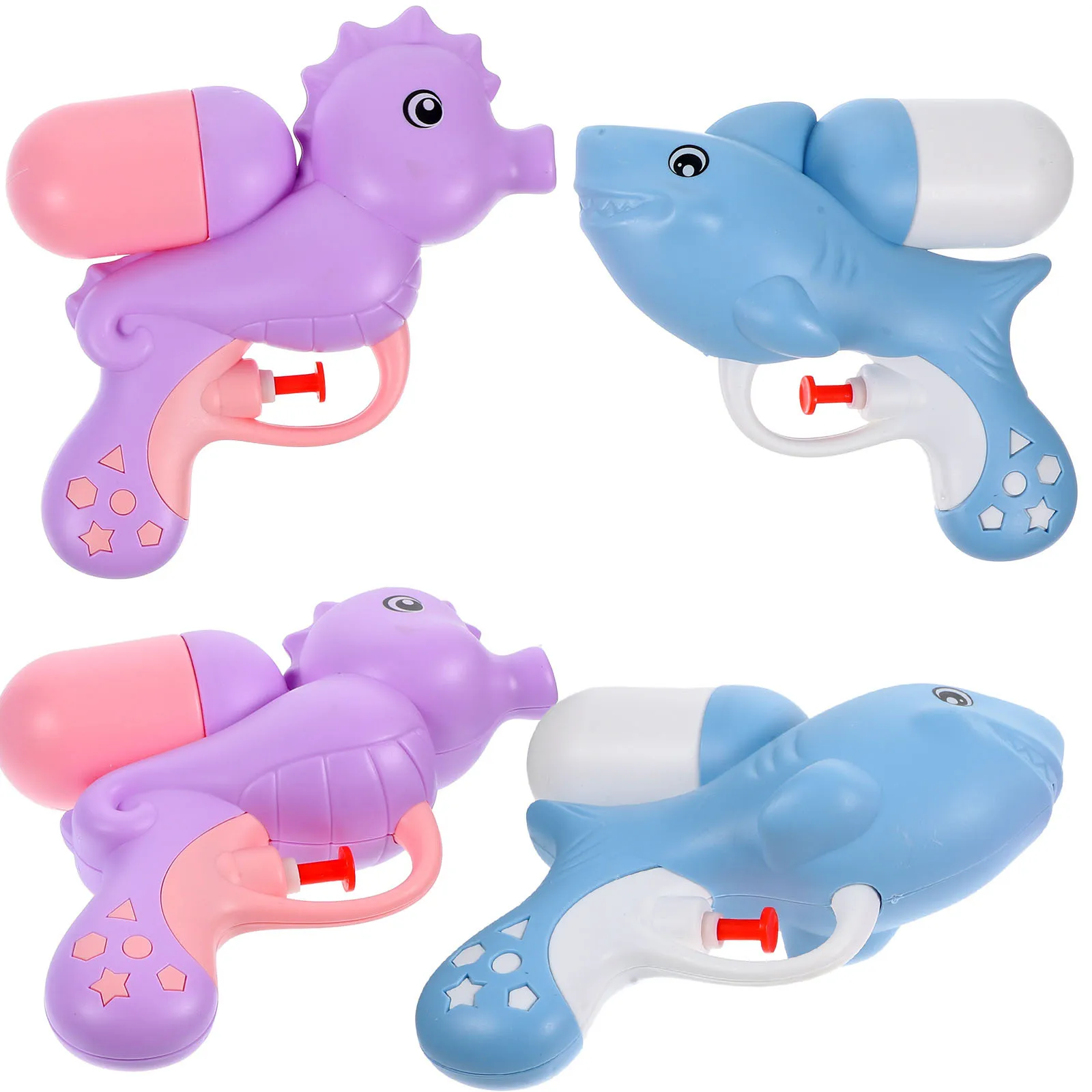 4Pcs Cartoon Water Bright Colors Lightweight Portable Water for Kids Summer Outdoor Entertainment Beach Pool