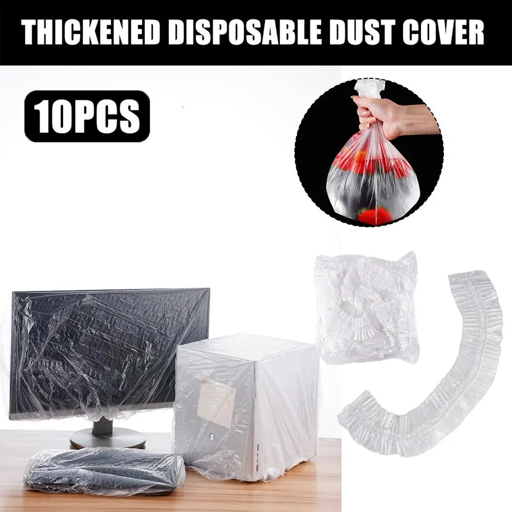 10pcs Dust-proof Disposable Plastic Wrap Kitchen Home electrical Furniture Cover cockroach cover appliances oil anti stain E7M7