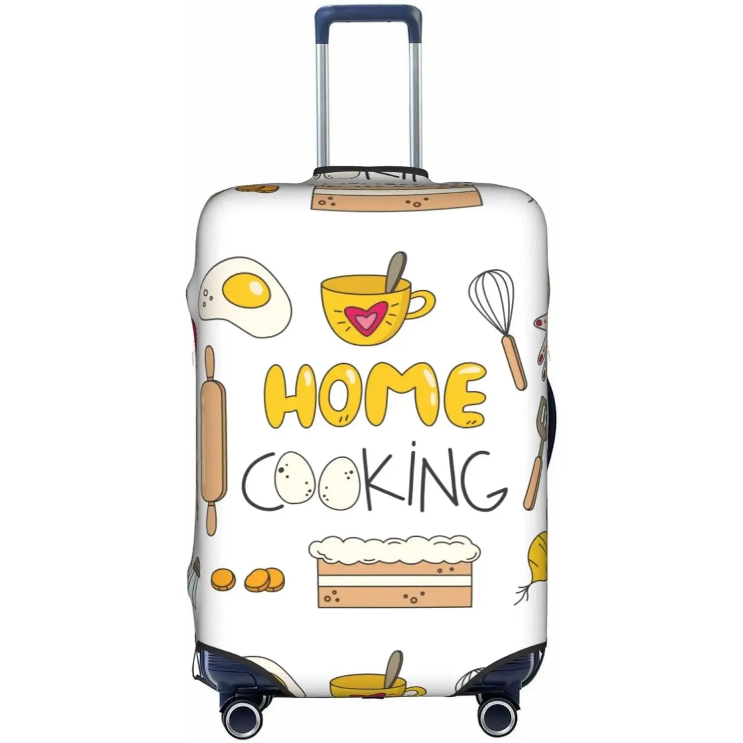

Домашняя кулинария для чехла для багажа, моющиеся эластичные чехлы для чемоданов, стильная защита от пыли и царапин
