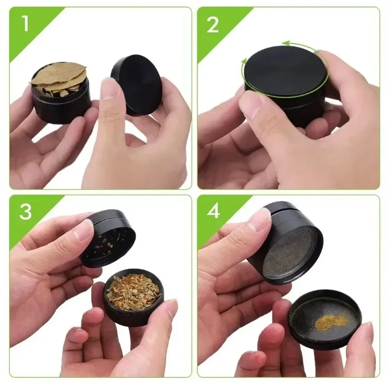 1.6/2in Metal Dog Herb Grinder Week Mill Manual Tobacco Spice Pepper Crusher Cigarette Mill Smoking Accessories Kitchen Tool