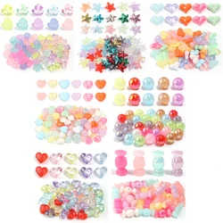 5-100Pcs/Lot Multi Shapes Acrylic Beads Mixed Spacer Loose Beads For DIY Crafts Handmade Ornament Making Finding Accessories