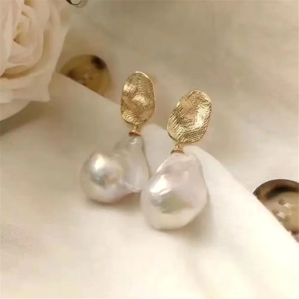 

Gold-Plated Pearl Beads Stud Earrings Setting Base Diy Jewelry Making Findings&Components No Pearl E064