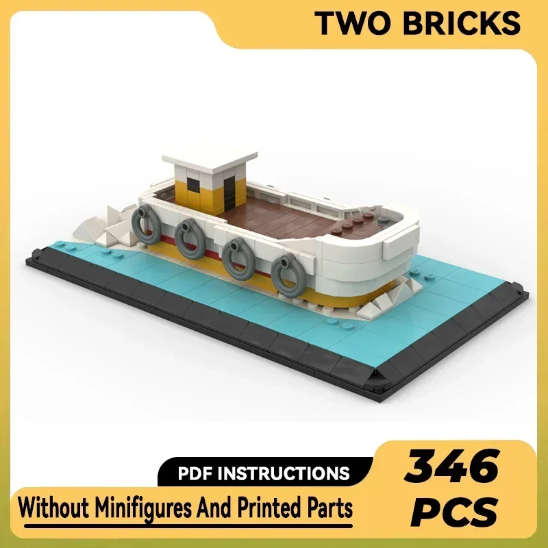 Modello di nave militare Moc Building Bricks Lunashine Bay Boat Technology blocchi modulari regali giocattoli di natale set fai da te assemblaggio