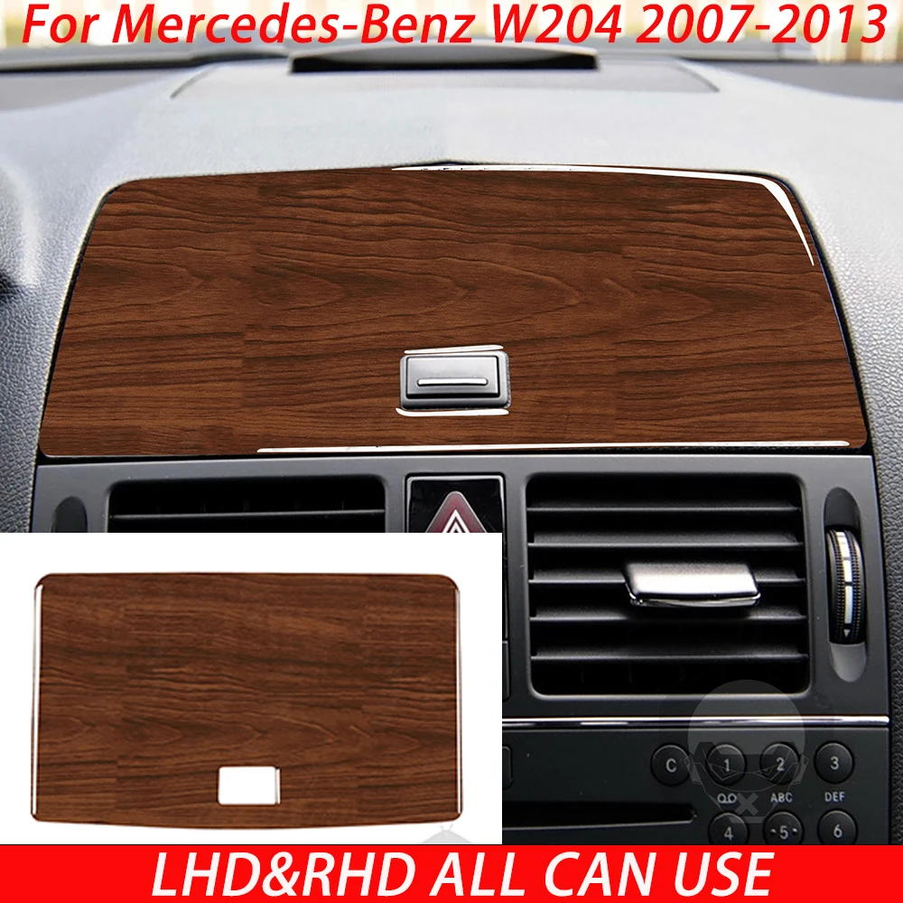 Pour Mercedes-Benz W204 2007–2013, panneau de navigation de console en fibre de carbone, accessoires d'intérieur de voiture, modification, décoration, autocollant