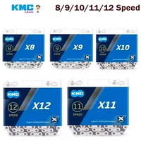 KMC X8 X9 X10 X11 X12 Cadena de bicicleta de carretera/MTB 8v 9v 10v 11v 12v 118L 126L Cadena de bicicleta e-biek con enlace rápido para SHIMANO SRAM